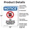 Signmission No Backpacks Allowed, 10 in W x Rectangle, Aluminum OS-2PACK-NS-A-1014-V-14387 - alternate 5